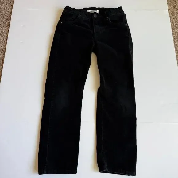 Gymboree Boys Corduroy Straight Leg Black Cotton Pants 6 - Picture 2 of 9